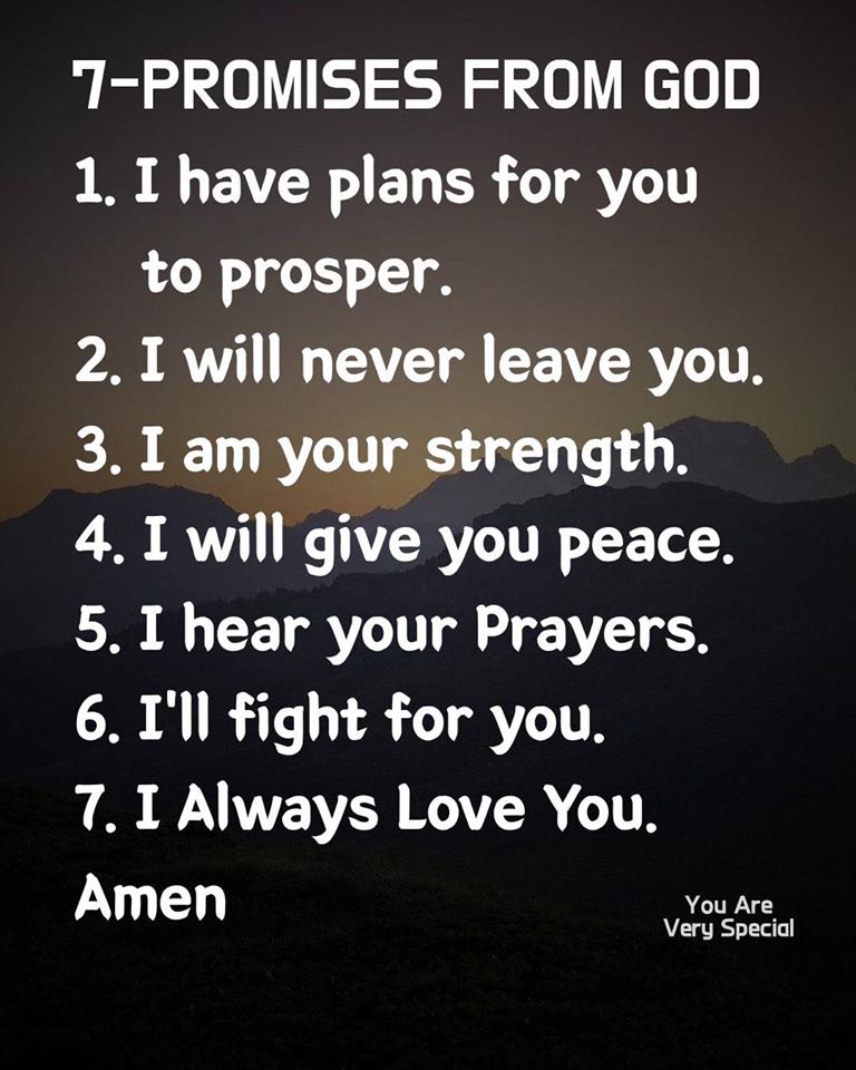 Printable 7 Promises Of God