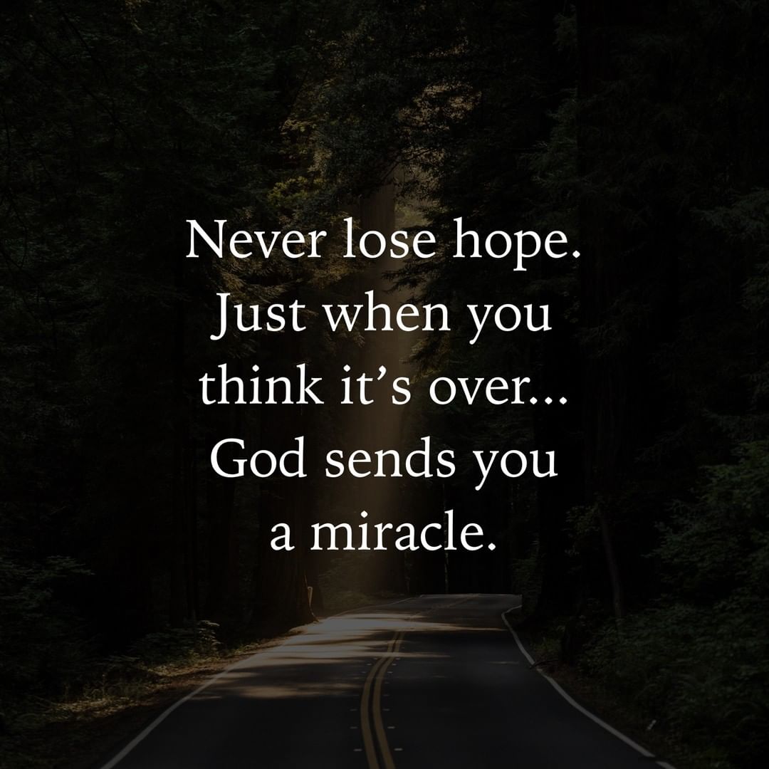 God will send you a miracle