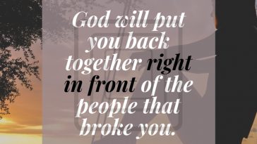 God will put you back together – Faith Image