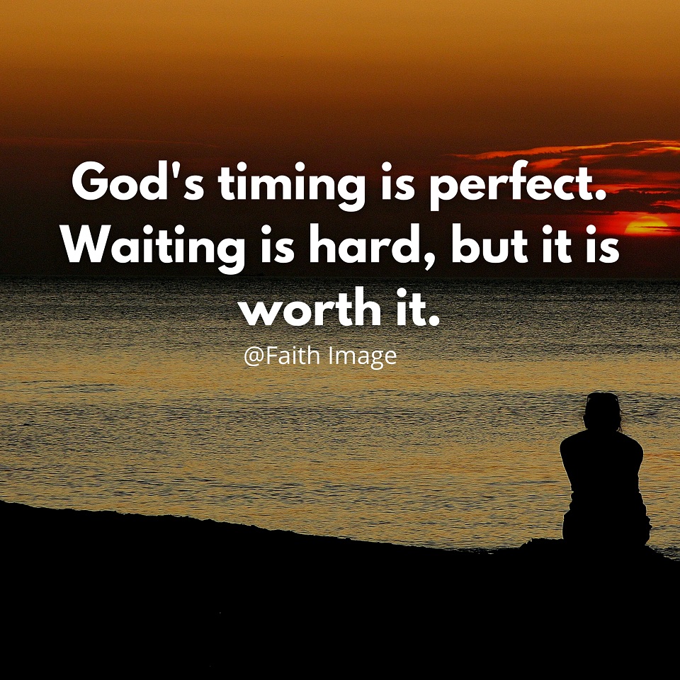 Gods timing is perfect inspirational quotes Vector Image