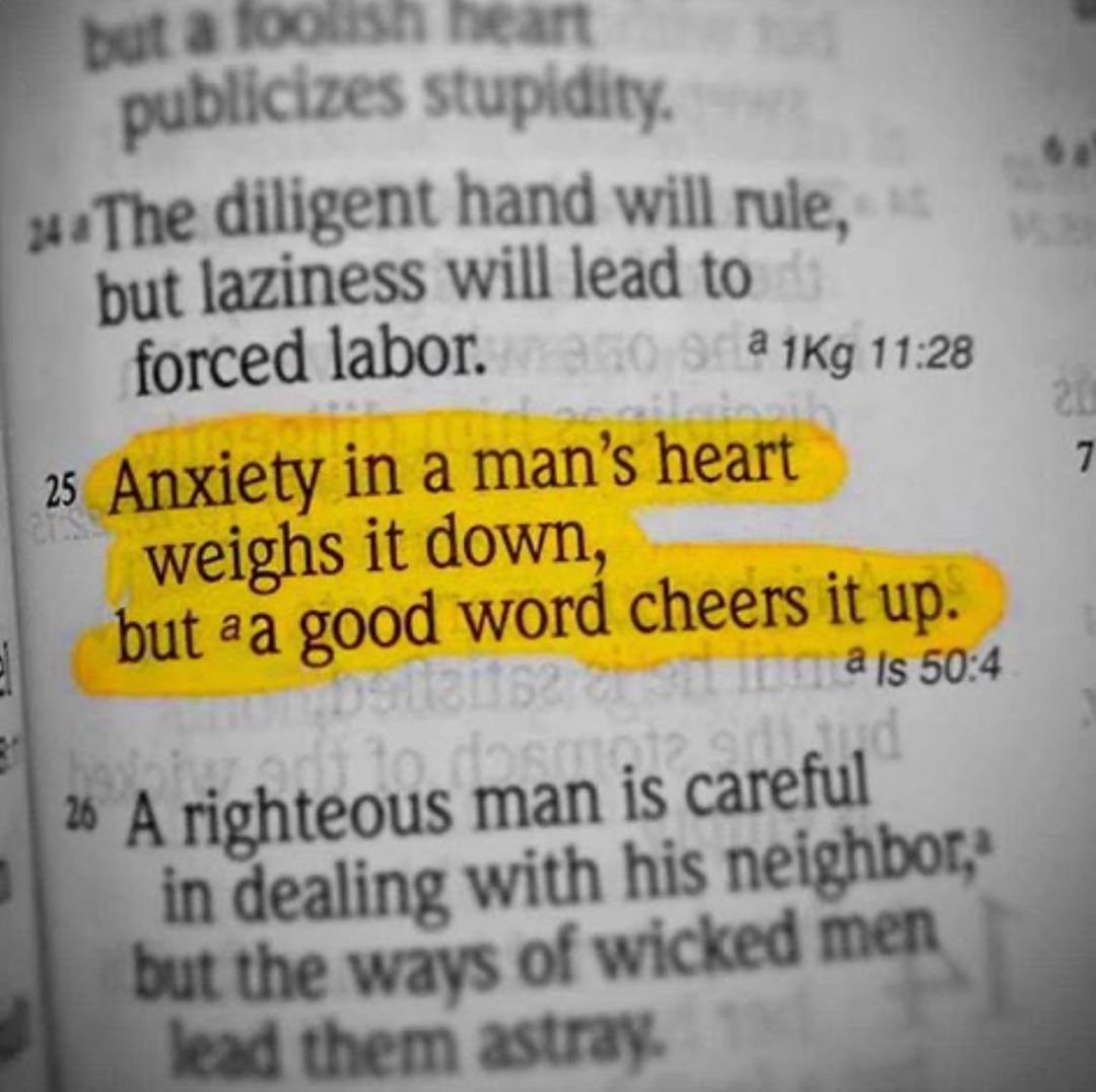 Proverbs 12 25 proverbs 