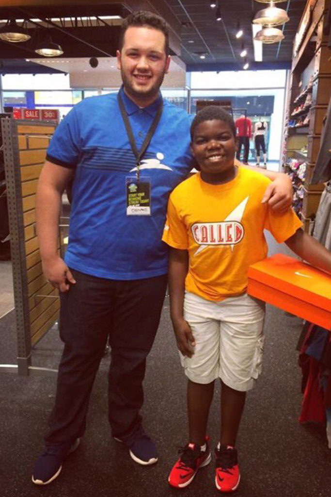 Finish Line Employee Buys Kid New Sneakers