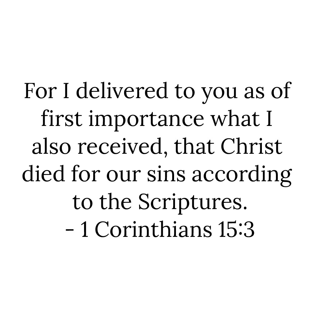 1 Corinthians 15v3