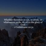 1 Corinthians 10v31